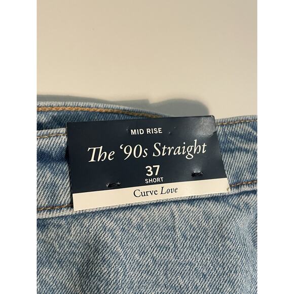 Abercrombie Fitch Jeans Women's The 90s Straight 37 Short Curve Love NWT - Picture 5 of 11
